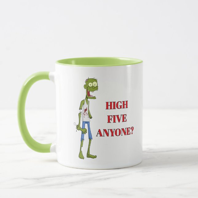 Taza LOL! ☕ Zombie Mug – High Five Anyone? (Izquierda)