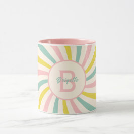 Taza "Lollypop Vibes", remolino pastel retro