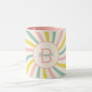 Taza "Lollypop Vibes", remolino pastel retro