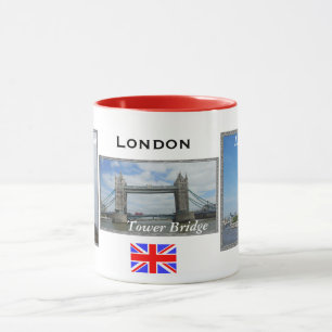 Taza London 3-panel Red London Combo Mug