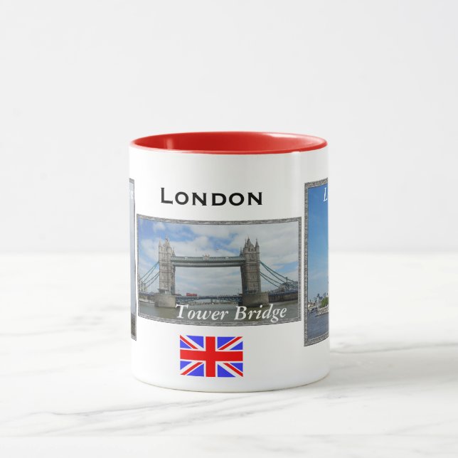 Taza London 3-panel Red London Combo Mug (Centro)