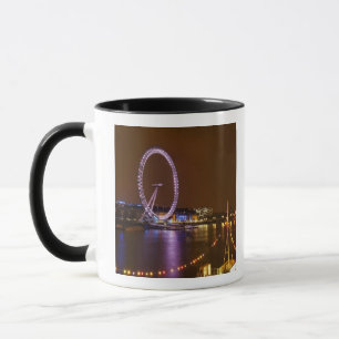 Taza London Eye, río Támesis y luces desde