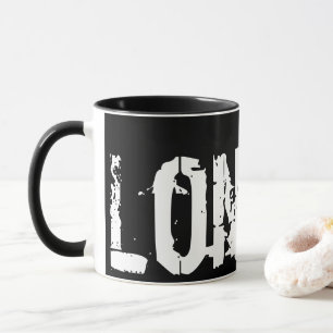 Taza Londres - Estilo Urbano - Negro Y Blanco