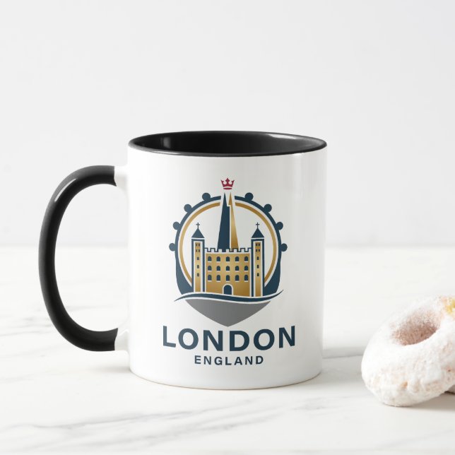 Taza Londres Inglaterra Gran Bretaña (Con donut)