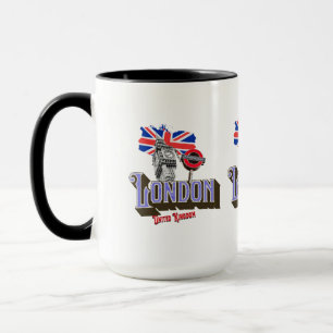 Taza Londres Reino Unido, Big Ben, Underground, Union J
