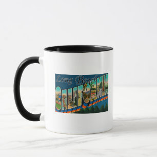 Taza Long Beach, California - Escenas de letras grandes