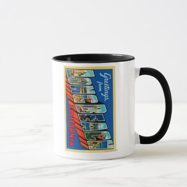 Taza Long Beach, California - Grandes Escenas de letras (Derecha)