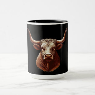Taza Longhorn de Texas negro