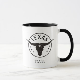 Taza Longhorn Texas personalizado