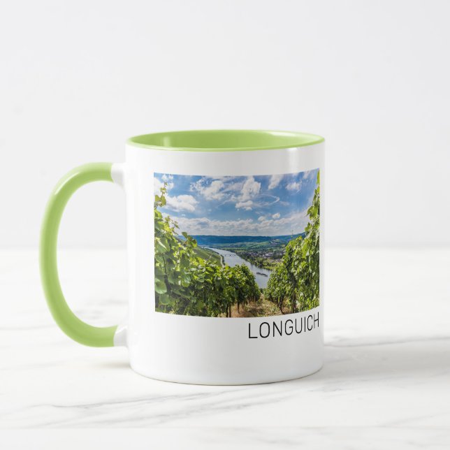 Taza Longuich Moselle Vineyard Panorama Alemania (Izquierda)