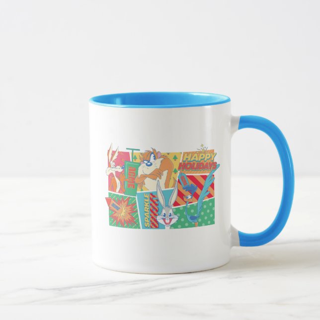 Taza LOONEY TUNES™ | Happy Holidays Pattern (Derecha)