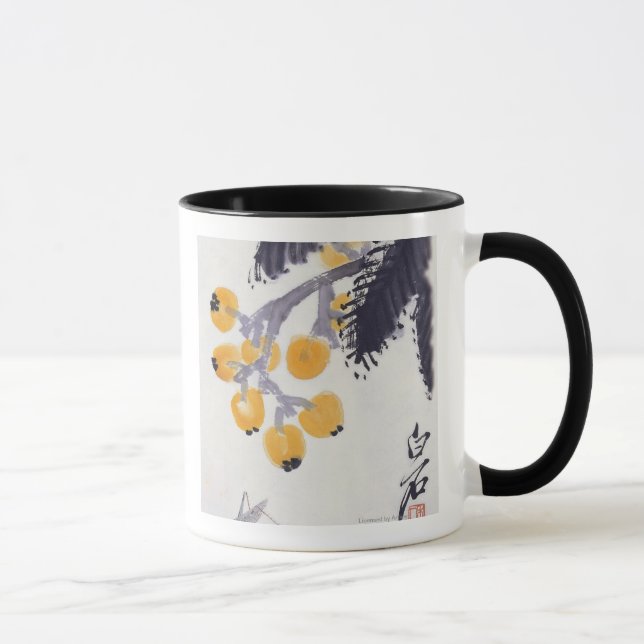 Taza Loquats y un saltamontes (Derecha)