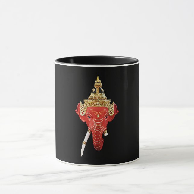 Taza Lord Ganesha en el arte tradicional tailandés de l (Centro)