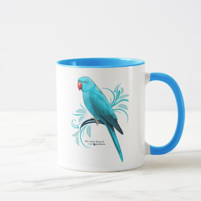 Taza Loro azul de Ringneck del indio (Derecha)