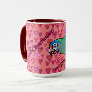 Taza Loro feliz dos tontos de café