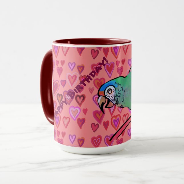 Taza Loro feliz dos tontos de café (Anverso izquierdo)