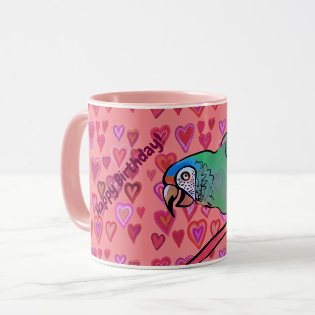 Taza Loro feliz dos tontos de café (Anverso izquierdo)