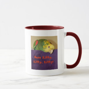 Taza ¡Loro que llama el gatito!