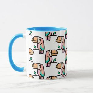 Taza loro tucán tropical lindo regalo para niños