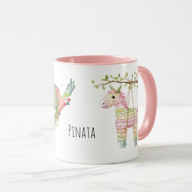 Taza Loro y Piñata (Anverso derecho)