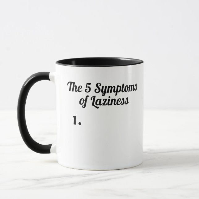 Taza Los 5 síntomas de la pereza...1 (Izquierda)