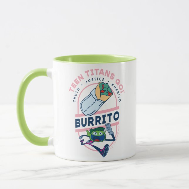 Taza ¡Los adolescentes se van! Bestia "Burrito de justi (Izquierda)