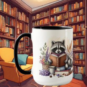 Taza Los amantes del mapache cutáneo añaden monograma