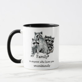 Taza Los amigos de Raccoon Family aman a los Navidades 
