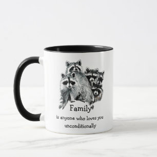 Taza Los amigos de Raccoon Family aman a los Navidades