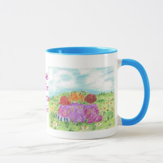 Taza Los amigos son la sol del prado de la flor de la