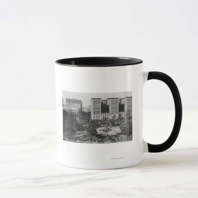 Taza Los Ángeles, CA Perishing Square y Biltmore (Derecha)