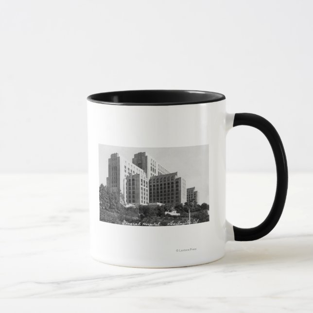 Taza Los Ángeles, CA Vista del Hospital General (Derecha)