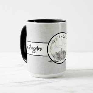 Taza Los Angeles City Elegant linen Ringer 15oz