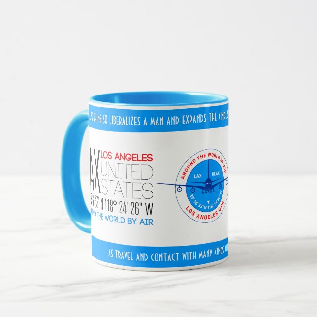 Taza Los Angeles, Estados Unidos elegante (Anverso izquierdo)