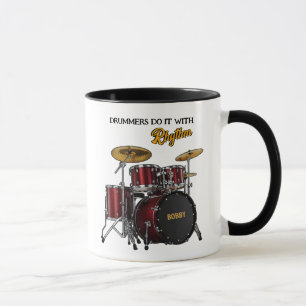Taza Los bateristas lo hacen con Ritmo (personalizable)