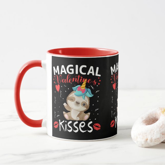 Taza Los besos mágicos de San Valentín (Con donut)