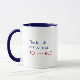 Taza Los británicos vienen a BBQ divertido el 4 de juli