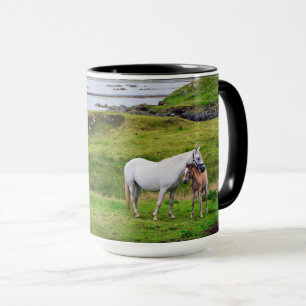 Taza Los caballos de Connemara el Galway, Irlanda