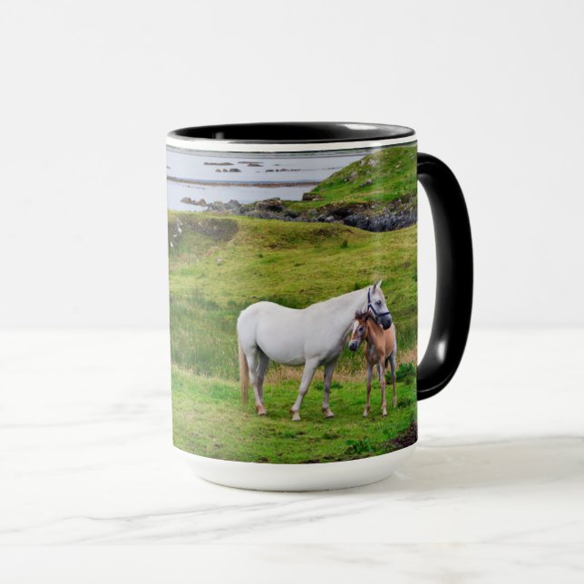 Taza Los caballos de Connemara | Galway, Irlanda (Anverso derecho)