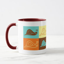 Los caracoles de color son un diseño fresco Mug