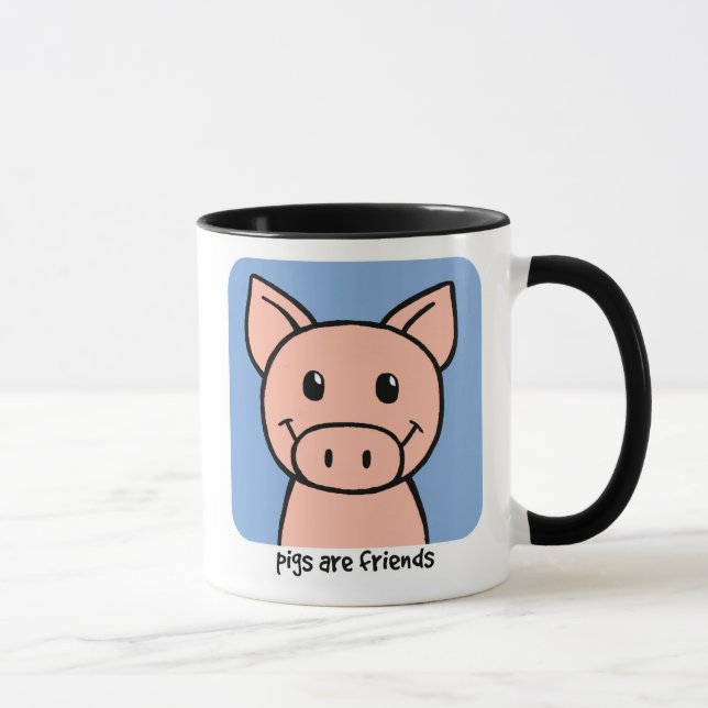 Taza Los cerdos son amigos (Derecha)