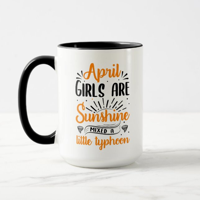 Taza los chicas de abril son  soleados mezclados con un (Izquierda)