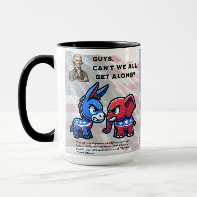 Taza Los chicos no podemos conformarnos con el diseño e (Izquierda)
