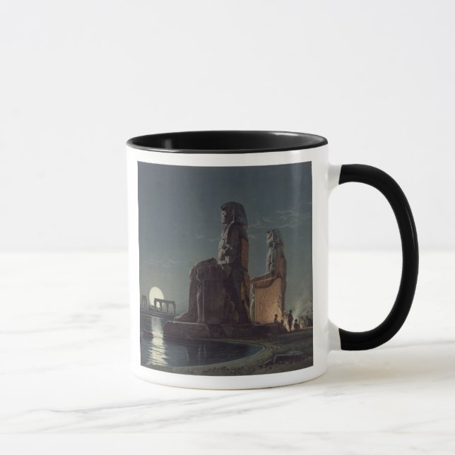 Taza Los colosos de Memnon, Thebes, uno de 24 illustrat (Derecha)
