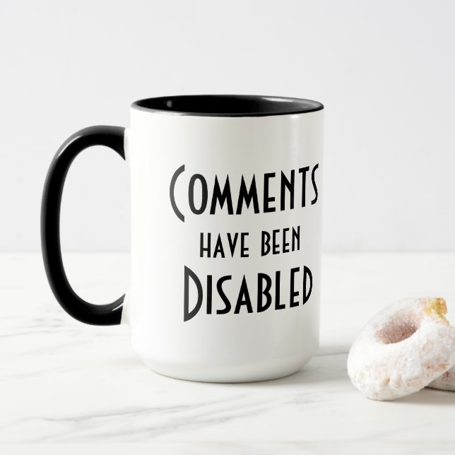 Taza Los comentarios se han desactivado (Con donut)