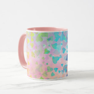 Taza Los corazones menguantes rosados