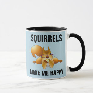 TAZA LOS CUADROS ME HACEN FELIZ MUG DE CAFÉ CUIRREL