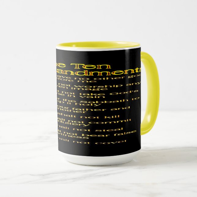 Taza Los Diez Mandamientos 01 (Anverso derecho)