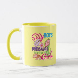 Taza Los dinosaurios de los chicos tontos son para Chic