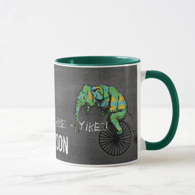 Taza ¡Los elefantes y las bicicletas son iguales! (Derecha)